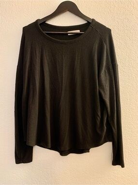 Lucky Brand Black Crewneck Pullover Sweater